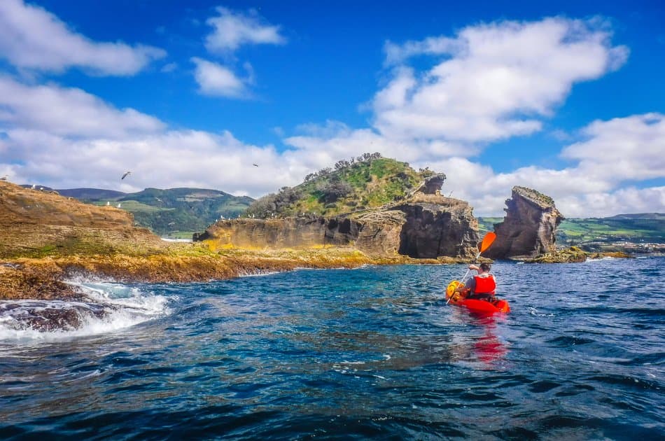 Kayaking in Vila Franca do Campo Islet