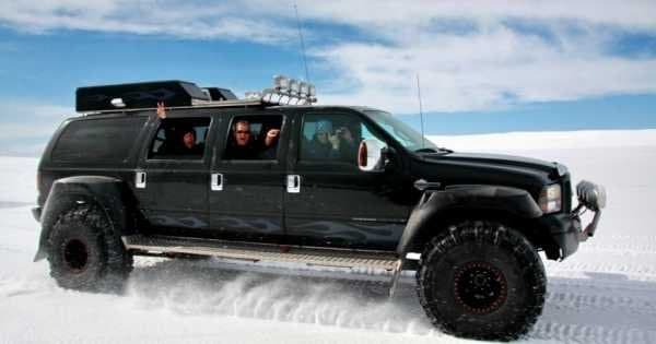 Golden Circle in a Monster Truck and Snowmobiling