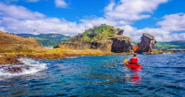 Kayaking in Vila Franca do Campo Islet